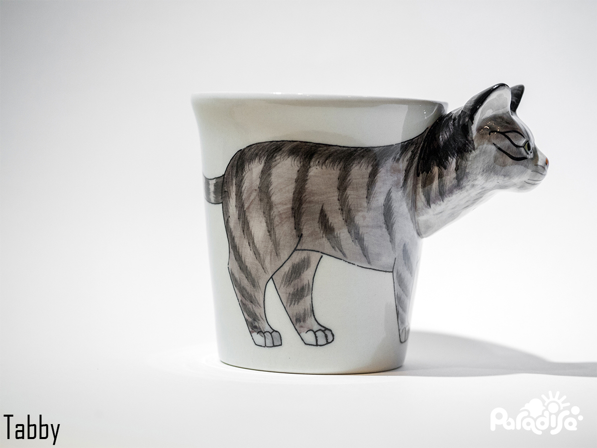 動物圖案 造型把手馬克杯 - 貓咪款(單款) - Animal Mug - Cat style (single)