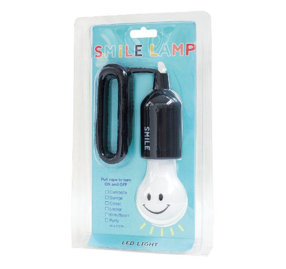 微笑吊繩掛燈 - 黑色 - Smile Lamp - Black