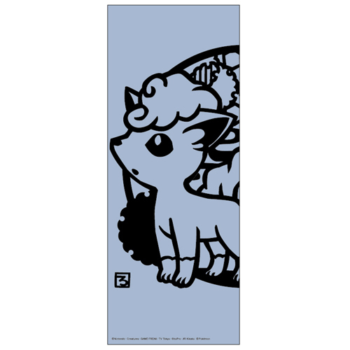 精靈寶可夢 和風圖樣 手拭掛布 - 卡比獸 / 六尾 / 謎擬Q - Pokemon Japan style towel - Kabigon / Rokon / Mimikyu