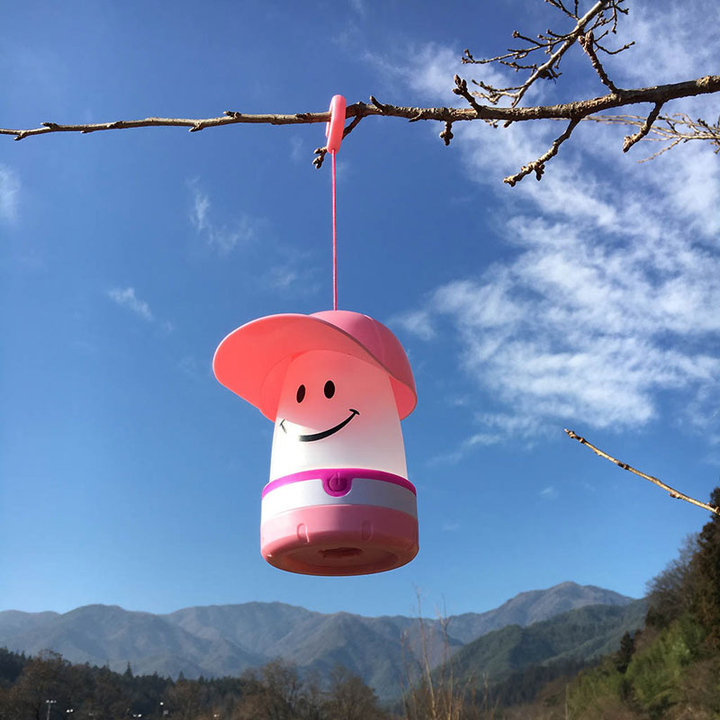 微笑LED露營燈 棒球帽款 - 粉紅色 - Smile Cap LED Lantern - Pink