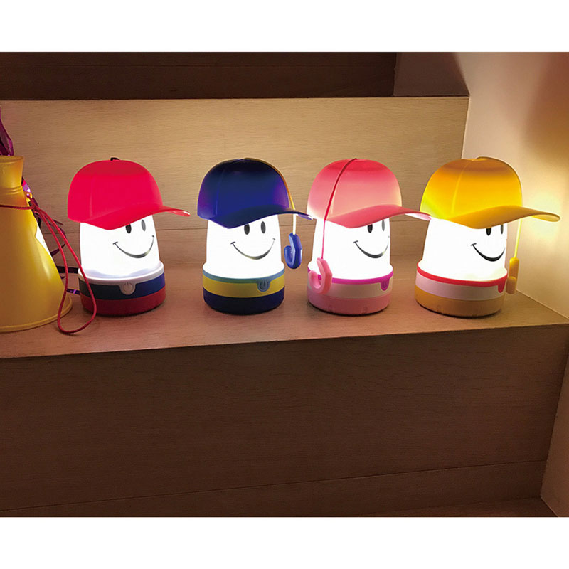 微笑LED露營燈 棒球帽款 - 粉紅色 - Smile Cap LED Lantern - Pink