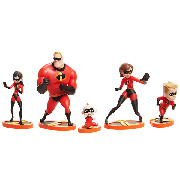 超人特攻隊2 人偶系列 - 家族人偶五款組 - Incredibles 2 Family Figurine Set