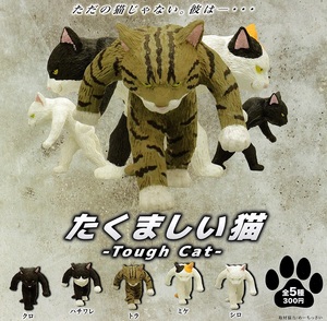 氣勢磅礡兩足貓 扭蛋系列 - 一套五款 - Tough Cat gacha series - set of 5pcs