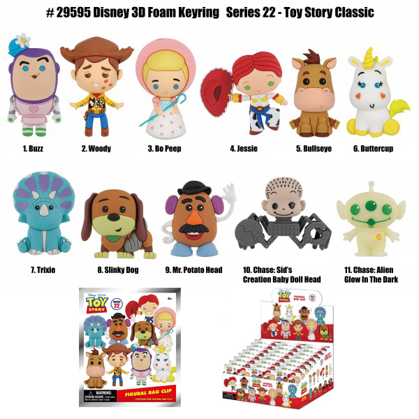 迪士尼 3-D人偶鑰匙圈袋抽系列 22代 - 玩具總動員 - 隨機單抽  - Disney 3-D Figural Bag Clip series 22 - Toy Story - assortment 