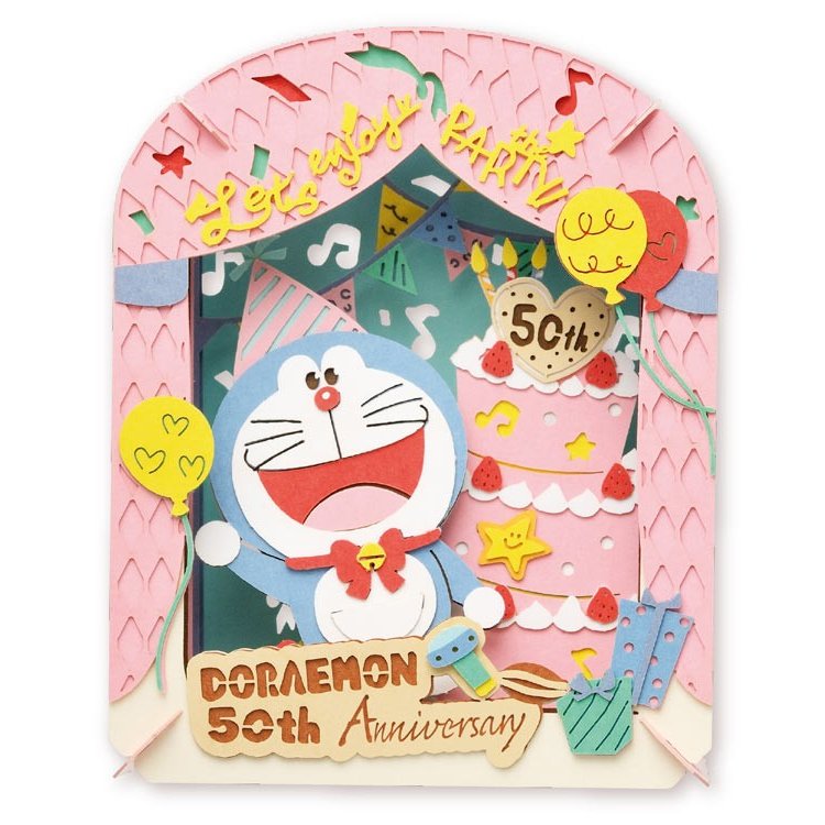紙工藝電影院 PT-167 - 哆啦A夢50周年紀念 祝賀蛋糕款 - Paper Theater 167 - Doraemon 50th anniversary Celebration with Cake