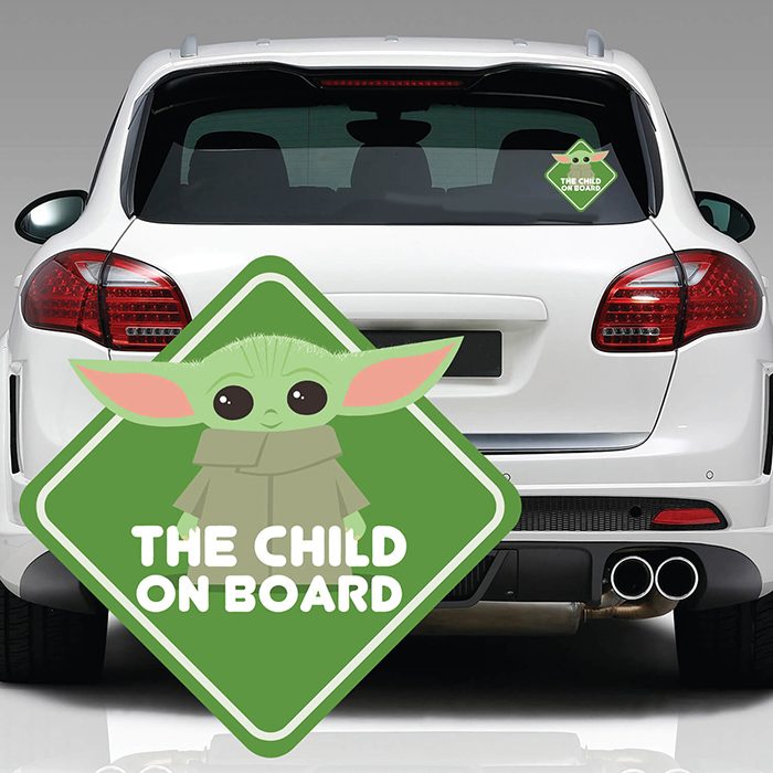 星際大戰: 曼達洛人 車用裝飾貼紙 - "孩子"在車上 - Star Wars: The Mandalorian Window Decal - The Child On Board