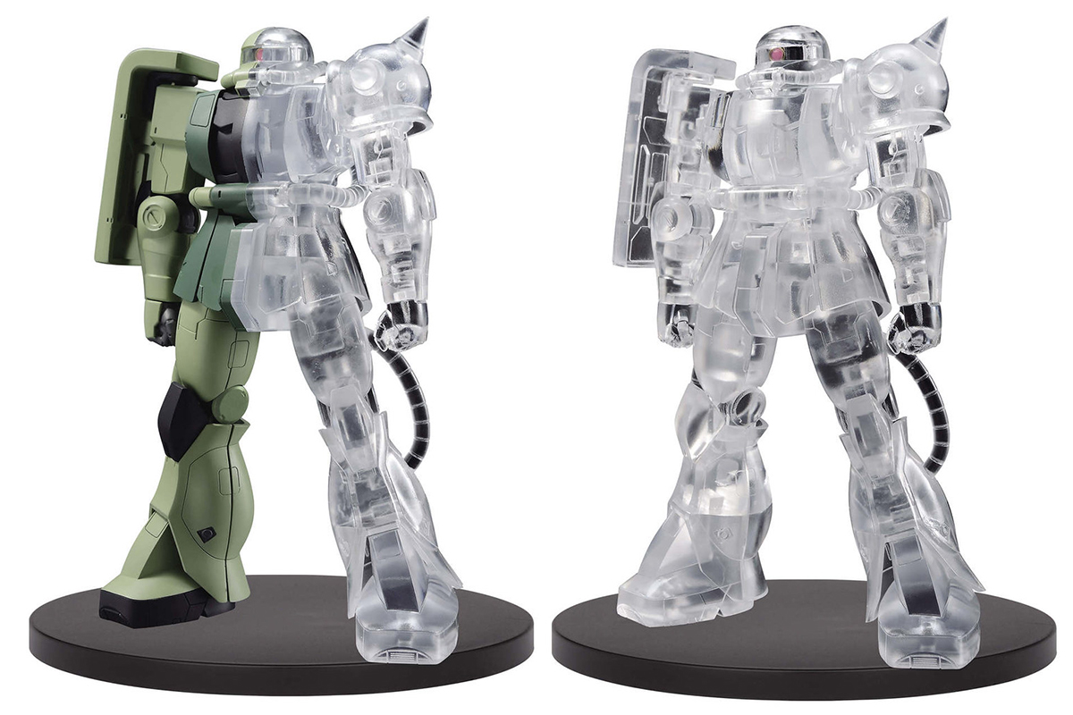 機動戰士 內部透視景品人偶 - 薩克 - 半部透明 / 全透明  - Gundam Internal Structure prize figure - Zaku MS-06F - Half Clear / Full Clear 