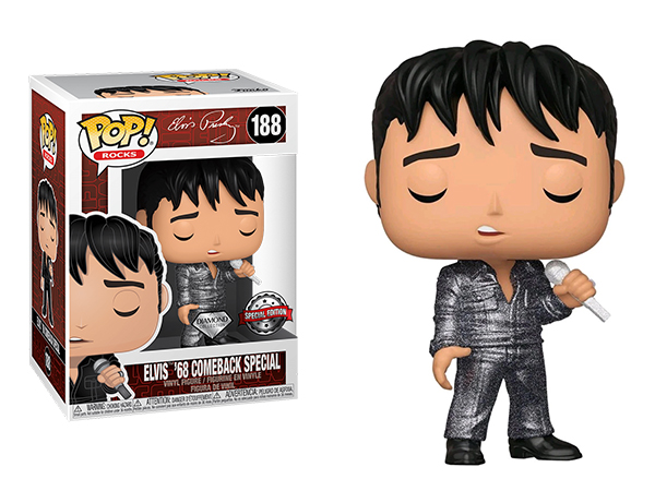樂手系列POP!人偶 - 貓王 艾維斯普里斯萊 '68回歸紀念版 (銀粉限定款) - POP! Rocks vinyl figure - Elvis '68 Comeback Special (Diamond Collection)