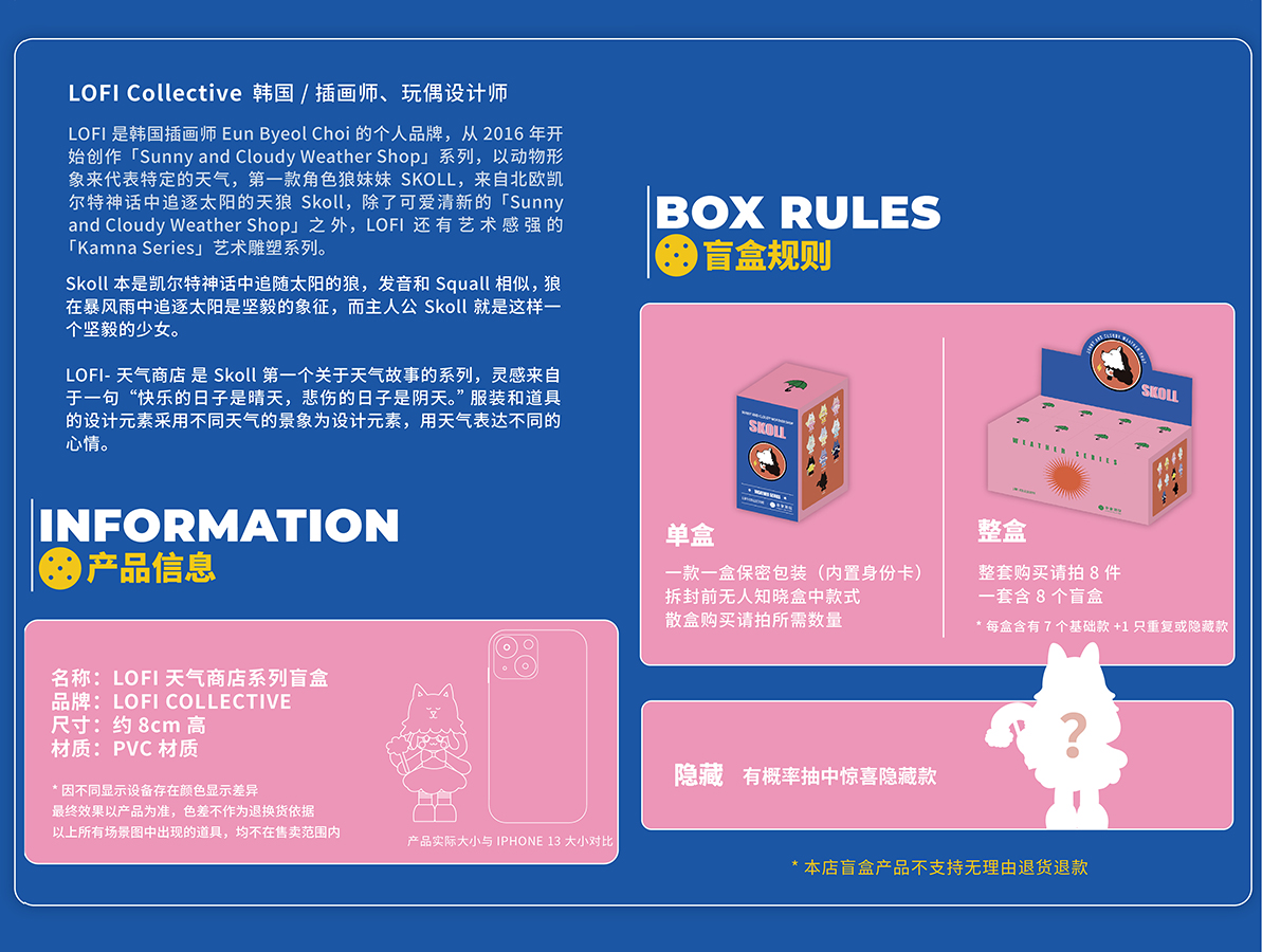 LOFI狼妹 天氣商店 盒玩系列 - 隨機單抽  - 幸會潮玩 X LOFI Collective 