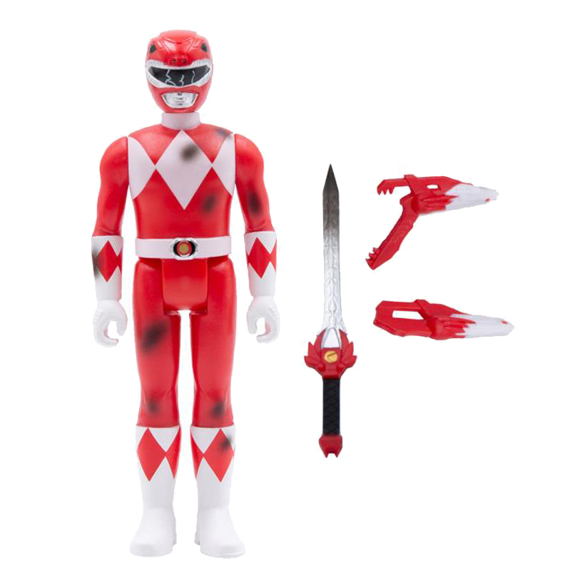 金剛戰士 3.75吋復古人偶 第一波 - 紅衣戰士(英傑) 戰損版 - ReAction 3.75" Figure seires - Power Rangers Wave 1 - Red Ranger (Battle Damage)