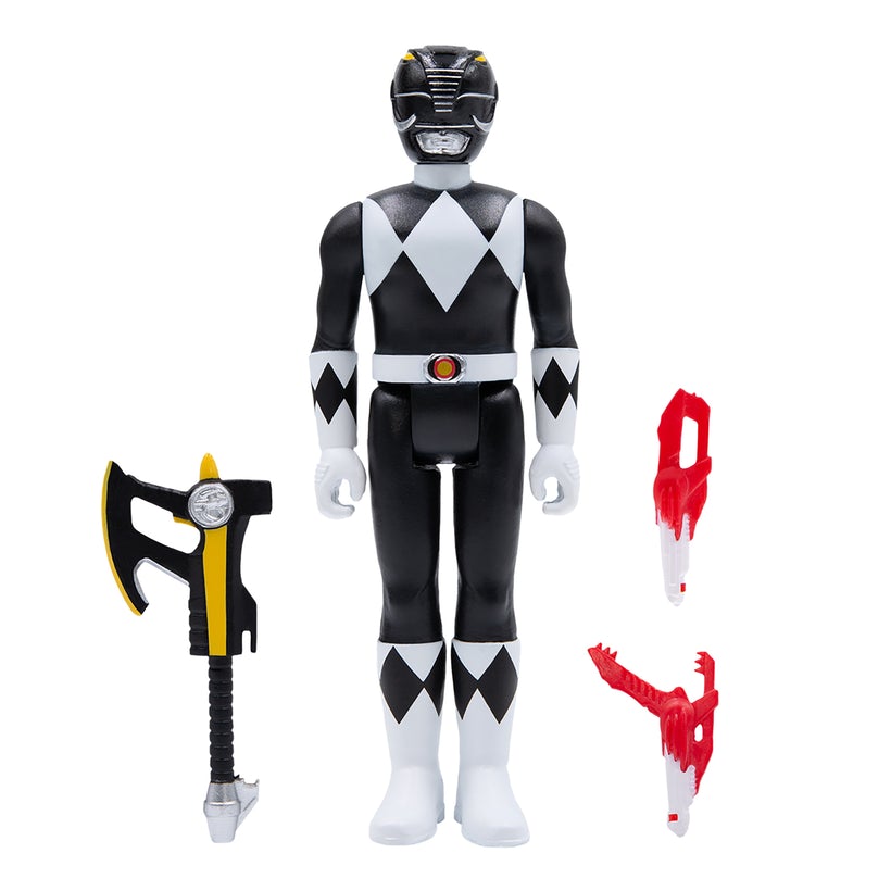 金剛戰士 3.75吋復古人偶 第二波 - 黑衣戰士(扎克) - ReAction 3.75" Figure seires - Power Rangers Wave 2 - Black Ranger