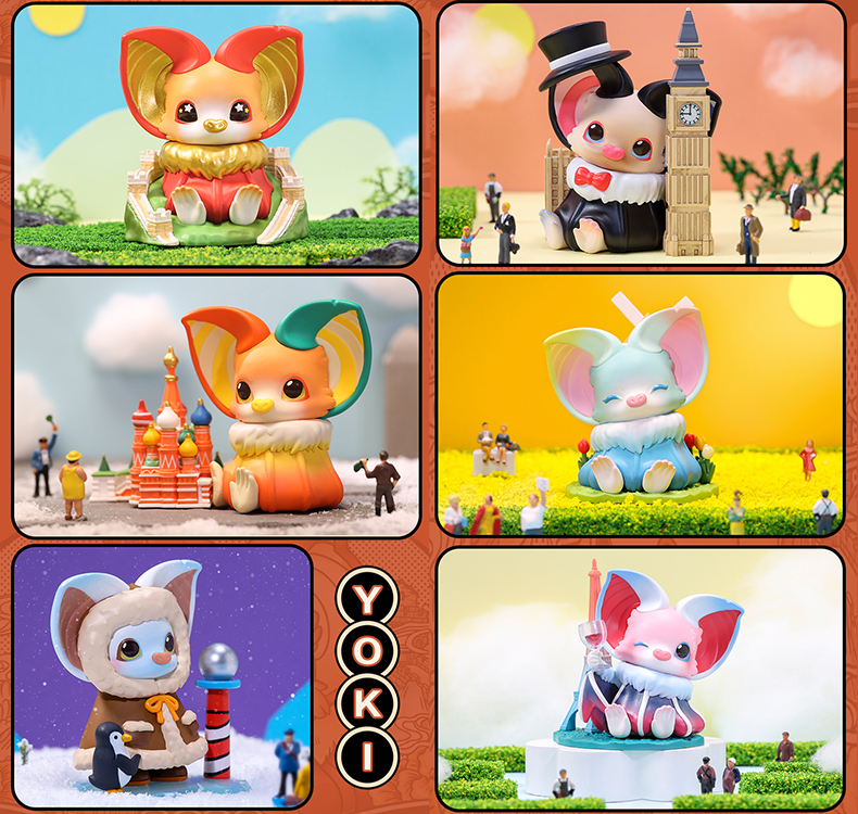 Yoki 環遊世界系列盒玩 - 隨機單抽  - POP MART X Yoyo Yeung Yoki Travel Around the World series - assortment 