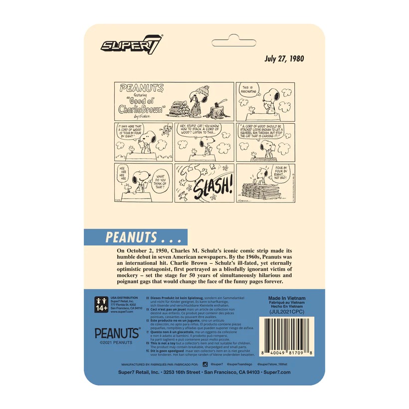 花生漫畫 3.75吋復古人偶 第五波 - 伐木工史努比 - ReAction 3.75" Figure - Peanuts Wave 5 - Lumberjack Snoopy