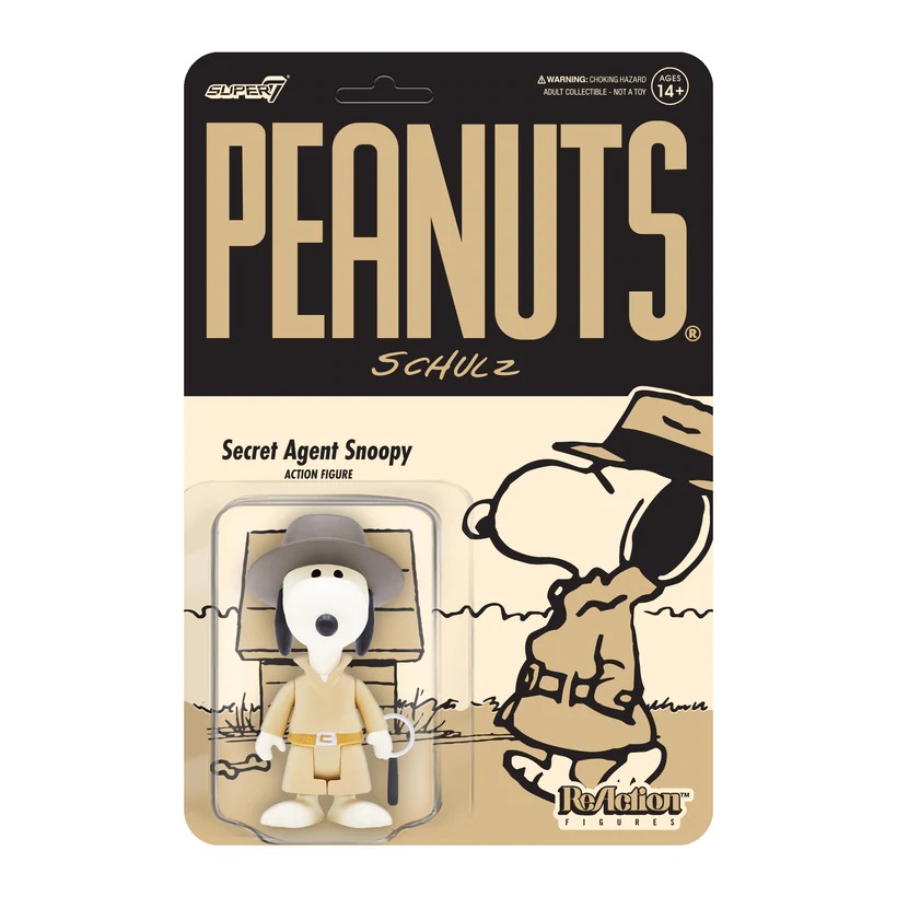 花生漫畫 3.75吋復古人偶 第五波 - 祕密探員史努比 - ReAction 3.75" Figure - Peanuts Wave 5 - Secret Agent Snoopy