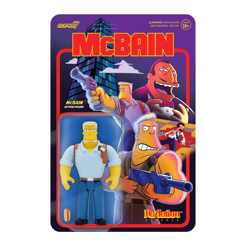 麥克貝恩 (辛普森家族) 3.75吋復古人偶 第一波 - 麥克貝恩 - ReAction 3.75" Figure - McBAIN (The Simpsons) Wave 1 - McBain