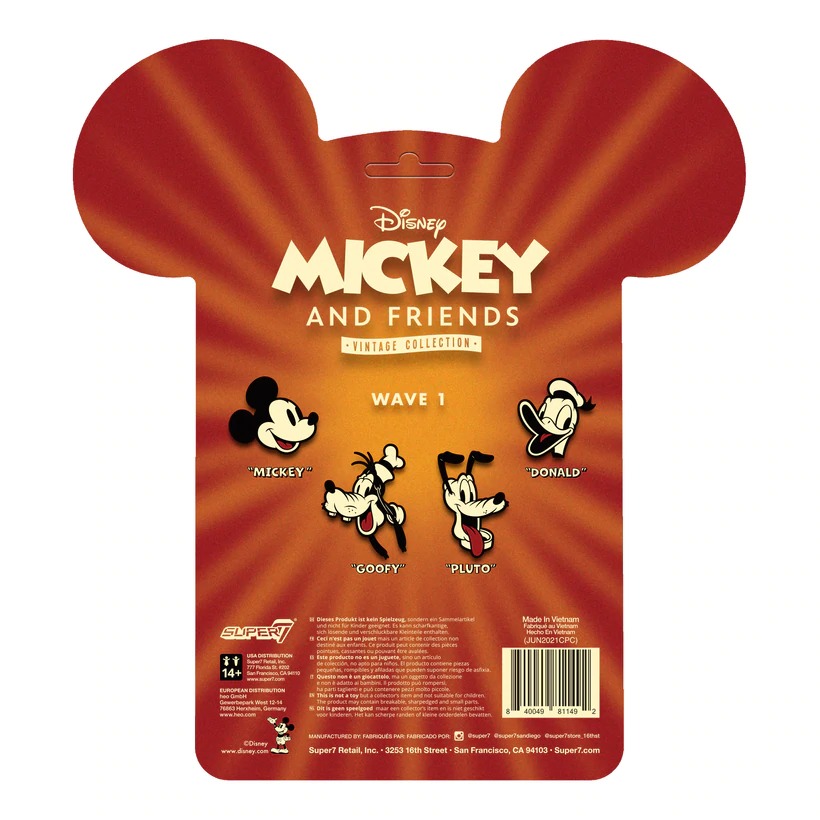 米奇與好朋友們 3.75吋復古人偶 第一波 - 高飛狗 - ReAction 3.75" Figure Disney Mickey and Friends Wave 1 - Goofy