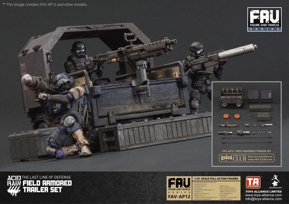 酸雨戰爭 FAV-AP12 野戰裝甲拖車套裝  - Acid Rain FAV-AP12 Field Armored Trailer Set