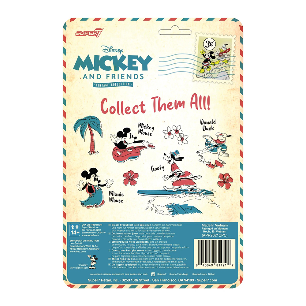 米奇與好朋友們 3.75吋復古人偶 第二波 - 米妮 (渡假風) - ReAction 3.75" Figure Disney Mickey and Friends Wave 2 - Minnie Mouse