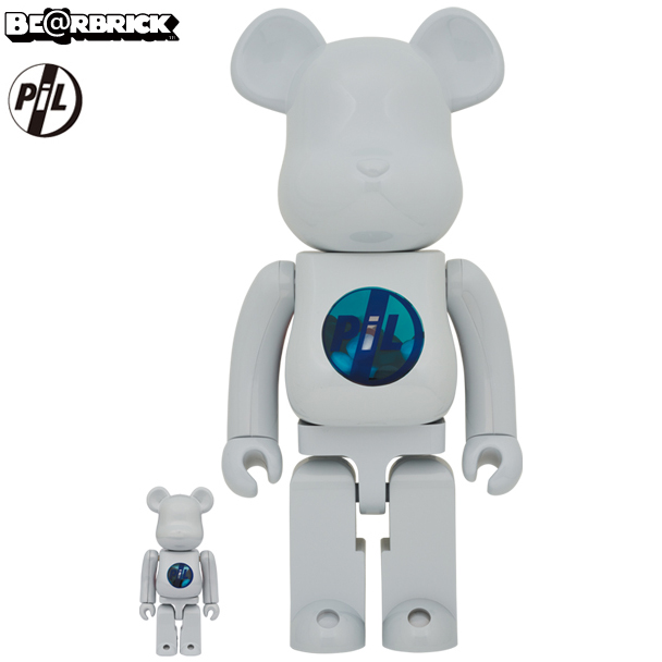 PiL 400%熊 & 100%小熊組合 - 白電鍍版本 - 400% & 100% Bearbrick PiL (Public Image Ltd) CHROME Ver.