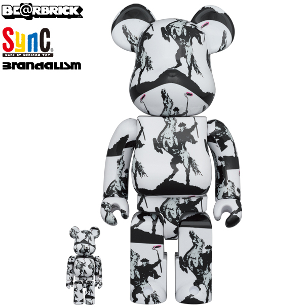 BRANDALISM 400%熊 & 100%小熊組合 - 公路暴徒 - 400% & 100% Bearbrick BRANDALISM - Highwayman