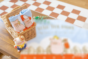 TOY0+ 罐頭豬 LuLu 農場系列 - 毛巾套裝 (小) - TOYZEROPLUS X Cici's Story - LuLu the Piggy Farm - Towel (S)