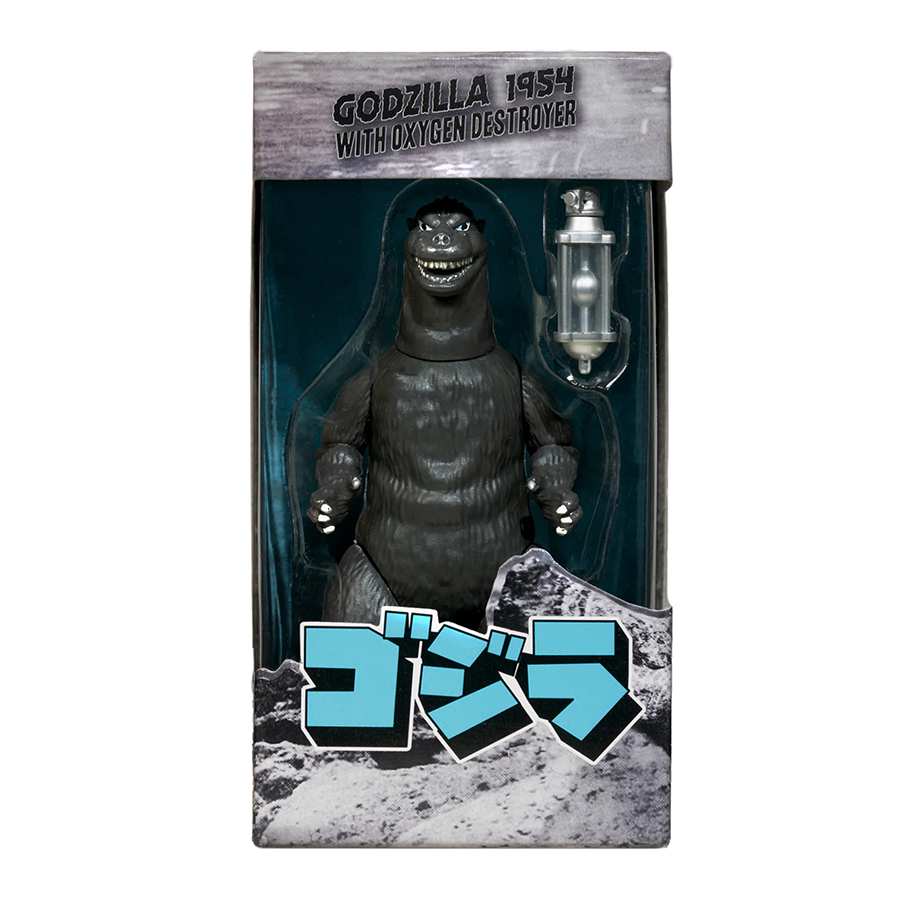 東寶哥吉拉 復古人偶 - 1954年哥吉拉 附氧氣炸彈 (NYCC限定) - ReAction TOHO Godzilla - Godzilla '54 (Silver Screen With Oxygen Destroyer Canister)