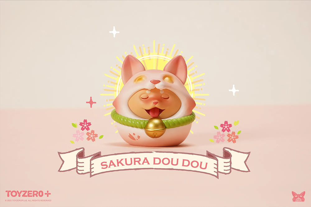 TOY0+ 當我們ㄍㄡˇ在一起 - 櫻花荳荳達摩 - TOYZEROPLUS X Dog Together - Dou Dou Daruma (Sakura)