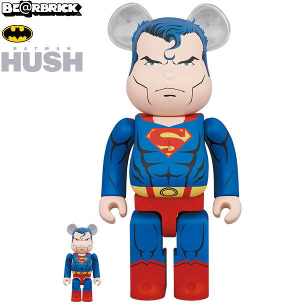 蝙蝠俠(緘默) 400%熊 & 100%小熊組合 - 超人 - 400% & 100% Bearbrick Batman (Hush) - Superman