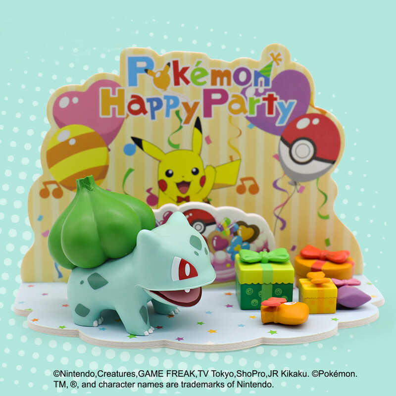 精靈寶可夢 精靈球場景組系列 - 派對妙蛙種子 - Pokemon Monster Ball 3D Scenes Set Series - Party Bulbasaur 