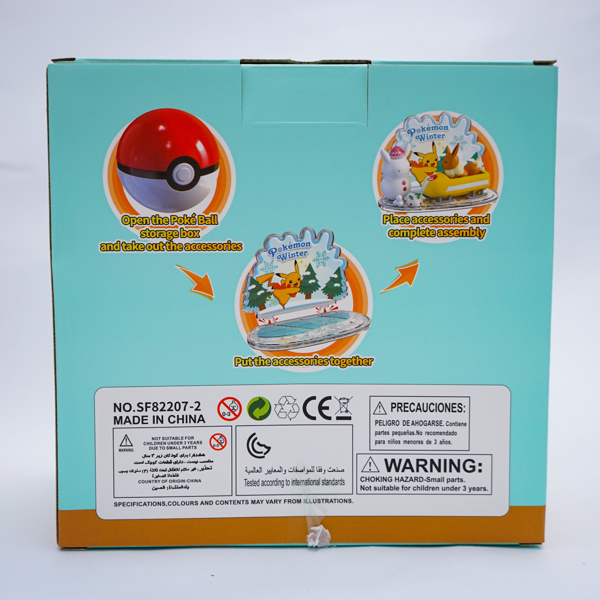 精靈寶可夢 精靈球場景組系列 - 冬季伊布雪橇 - Pokemon Monster Ball 3D Scenes Set Series - Ｗinter Eievui  Sled