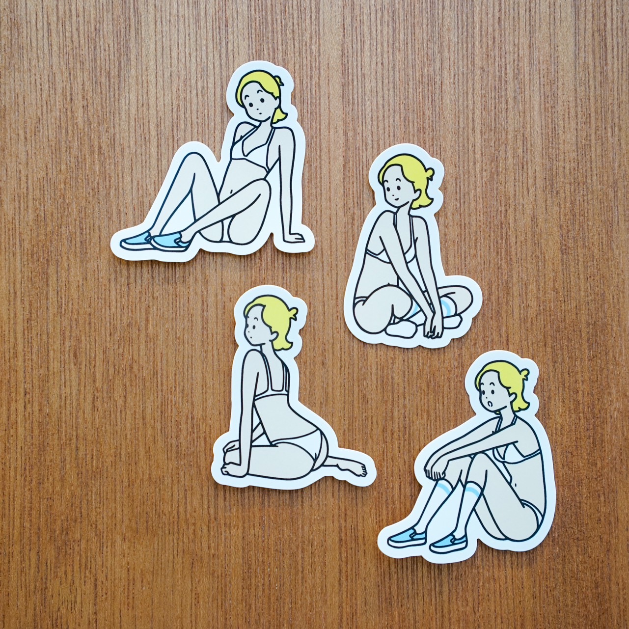 The Little Hut "SLIDE" 個展周邊 - 貼紙套組 - “SLIDE” - Yutanpo Shirane Solo Exhibition Item - Sticker Set