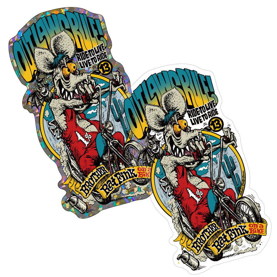 RJB 貼紙 - Brother Fink - 透明 / 閃粉 款式  - Rockin' Jelly Bean Sticker - Brother Fink - Clear / Glitter