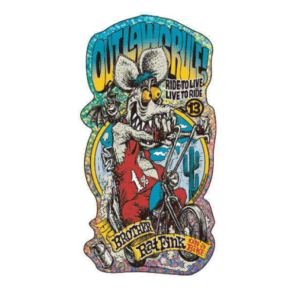 RJB 貼紙 - Brother Fink - 透明 / 閃粉 款式  - Rockin' Jelly Bean Sticker - Brother Fink - Clear / Glitter