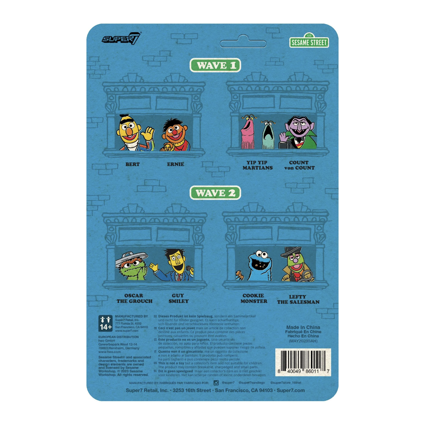 芝麻街 3.75吋復古人偶 第2波 - 左撇子推銷員 - ReAction 3.75" Figure seires - Sesame Street Wave 2 - Lefty the Salesman