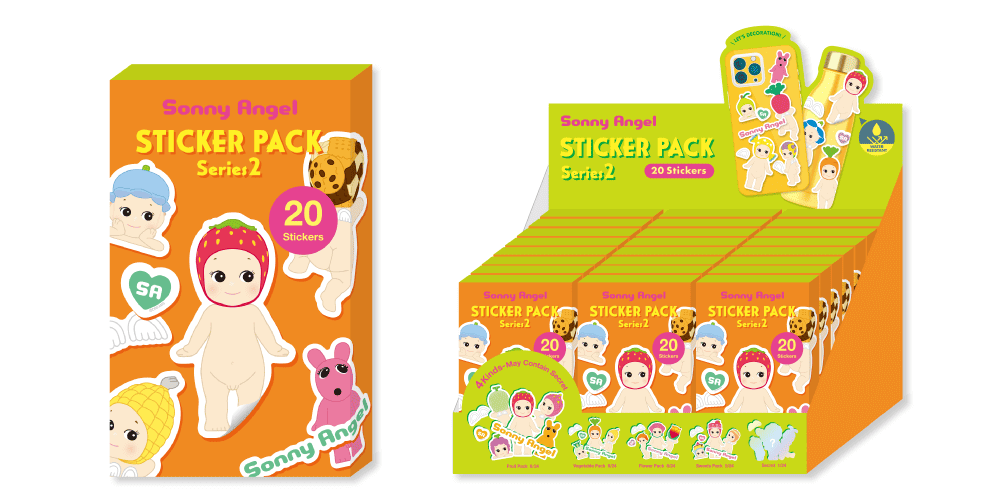 Sonny Angel 珍藏貼紙系列盒玩第二彈 - 隨機單抽  - Sonny Angel Sticker Pack series 2 - assortment 