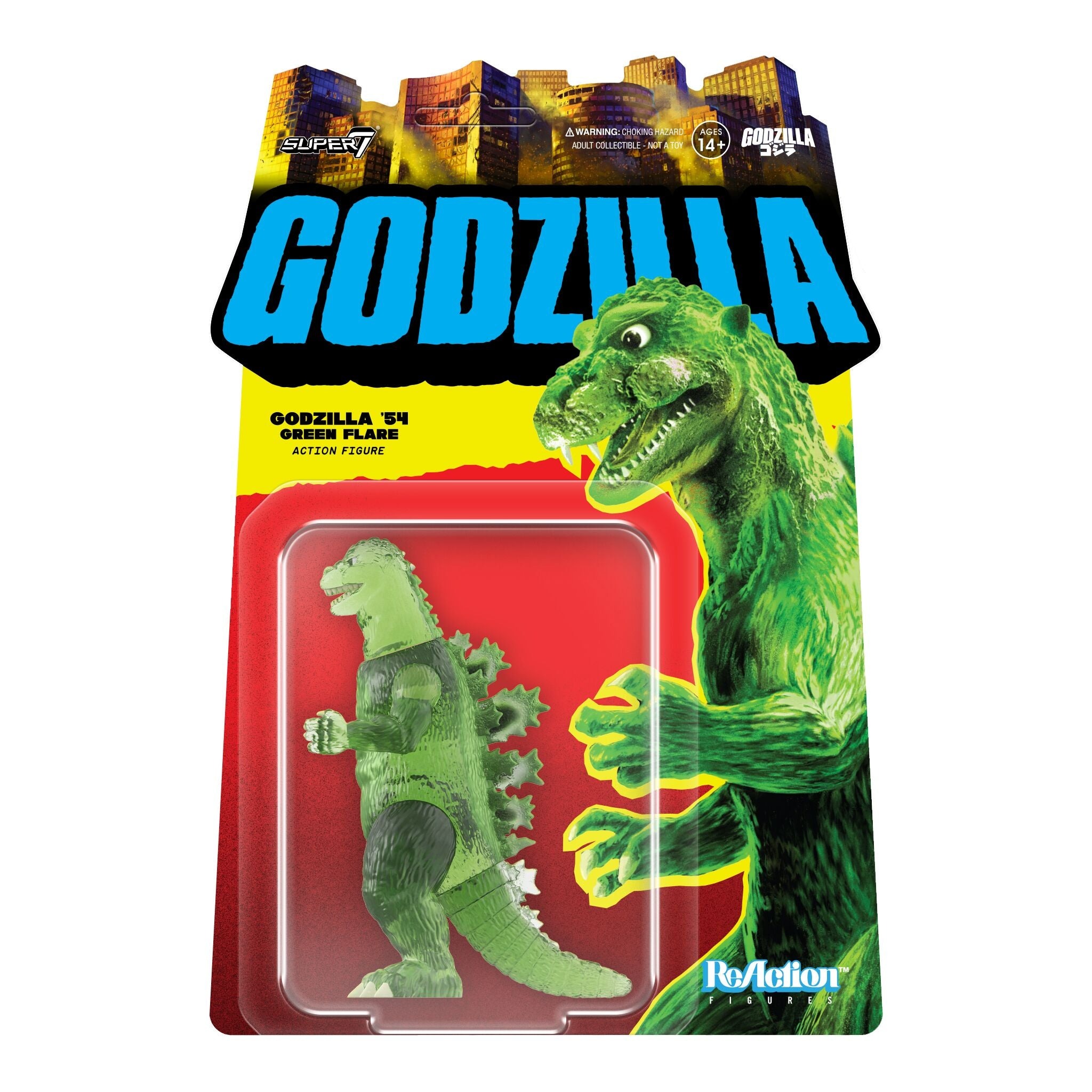東寶哥吉拉 3.75吋復古人偶 第七波 - 哥吉拉 (半透綠) - ReAction 3.75" Figure TOHO Godzilla Wave 7 - Godzilla (Semi-Clear Green version)