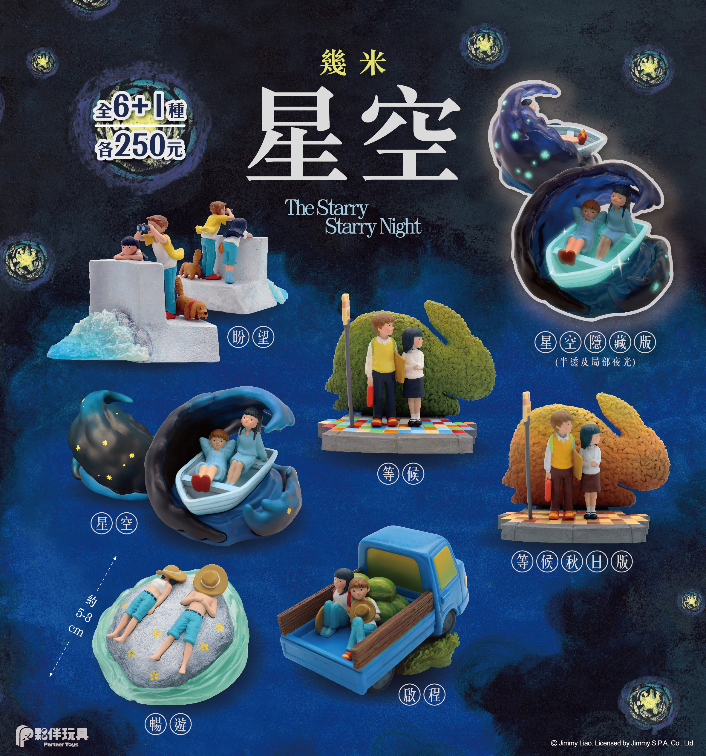 幾米 星空系列盒玩 - 隨機單抽 - Jimmy The Starry Starry Night series - assortment