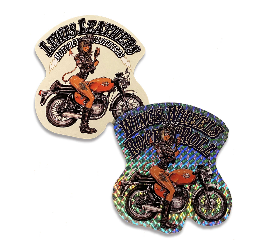 RJB 貼紙 - Lewis Leathers 透明 / 炫彩 款 - Rockin' Jelly Bean Sticker - Lewis Leathers - Clear / Lens