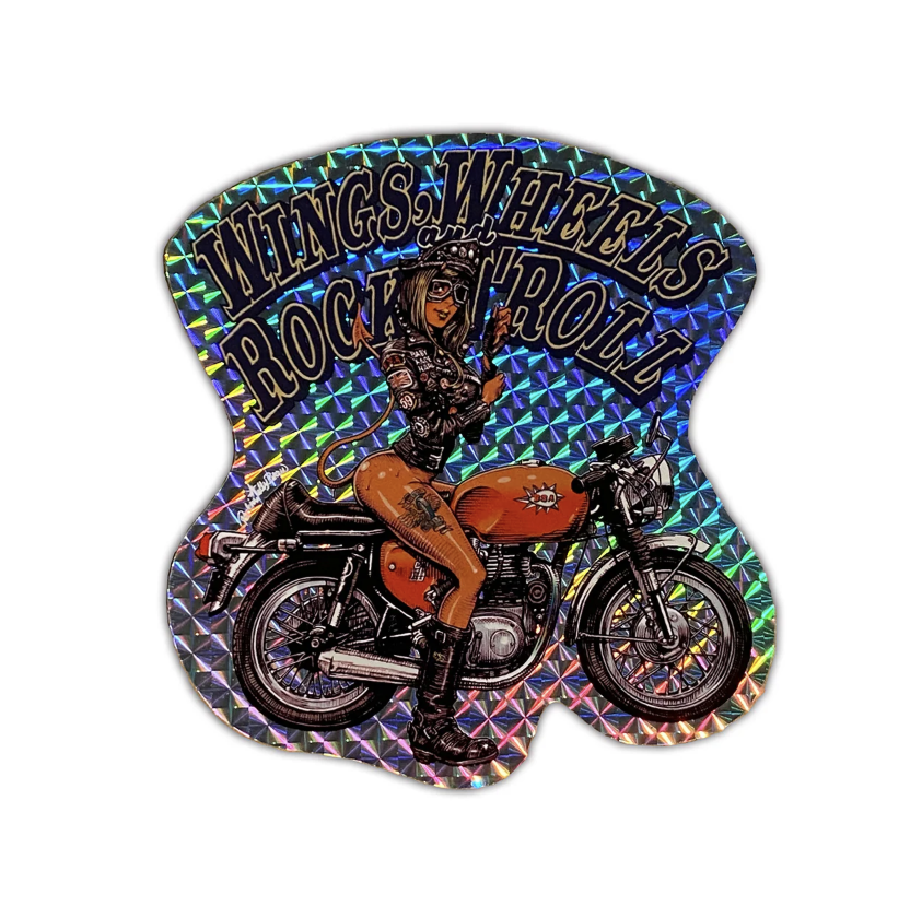 RJB 貼紙 - Lewis Leathers 透明 / 炫彩 款 - Rockin' Jelly Bean Sticker - Lewis Leathers - Clear / Lens