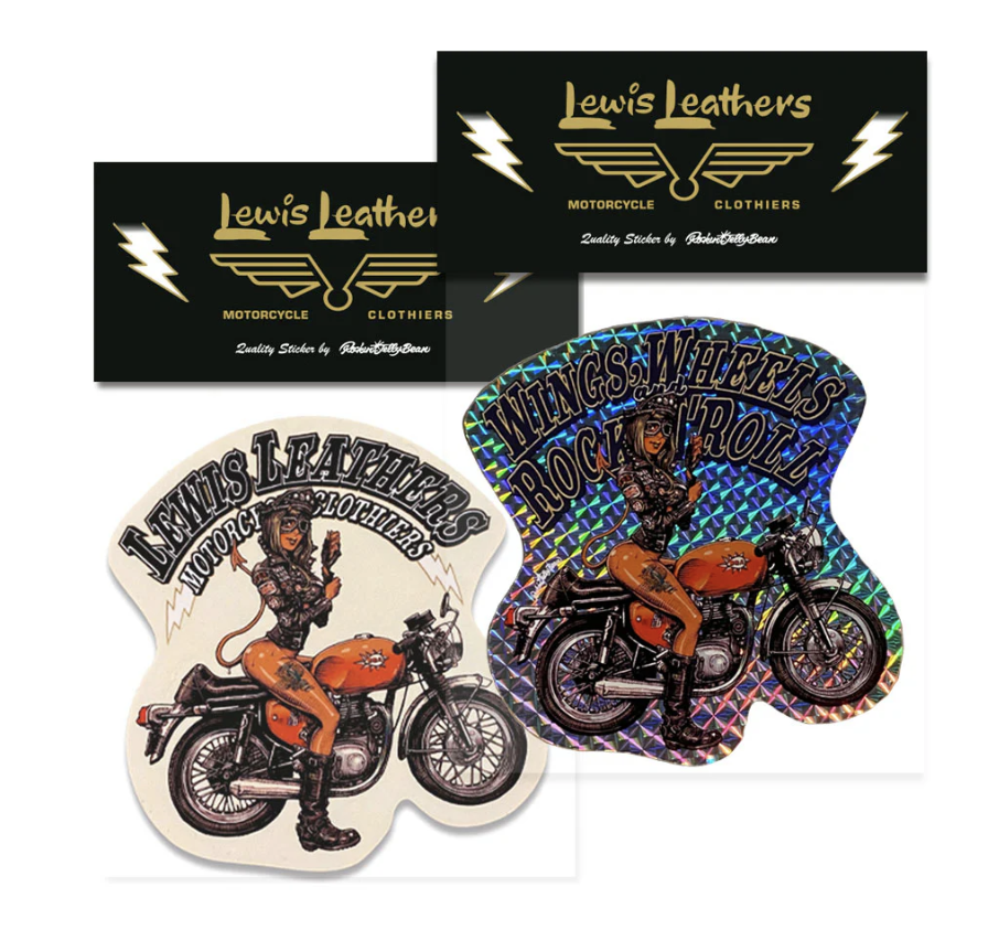 RJB 貼紙 - Lewis Leathers 透明 / 炫彩 款 - Rockin' Jelly Bean Sticker - Lewis Leathers - Clear / Lens