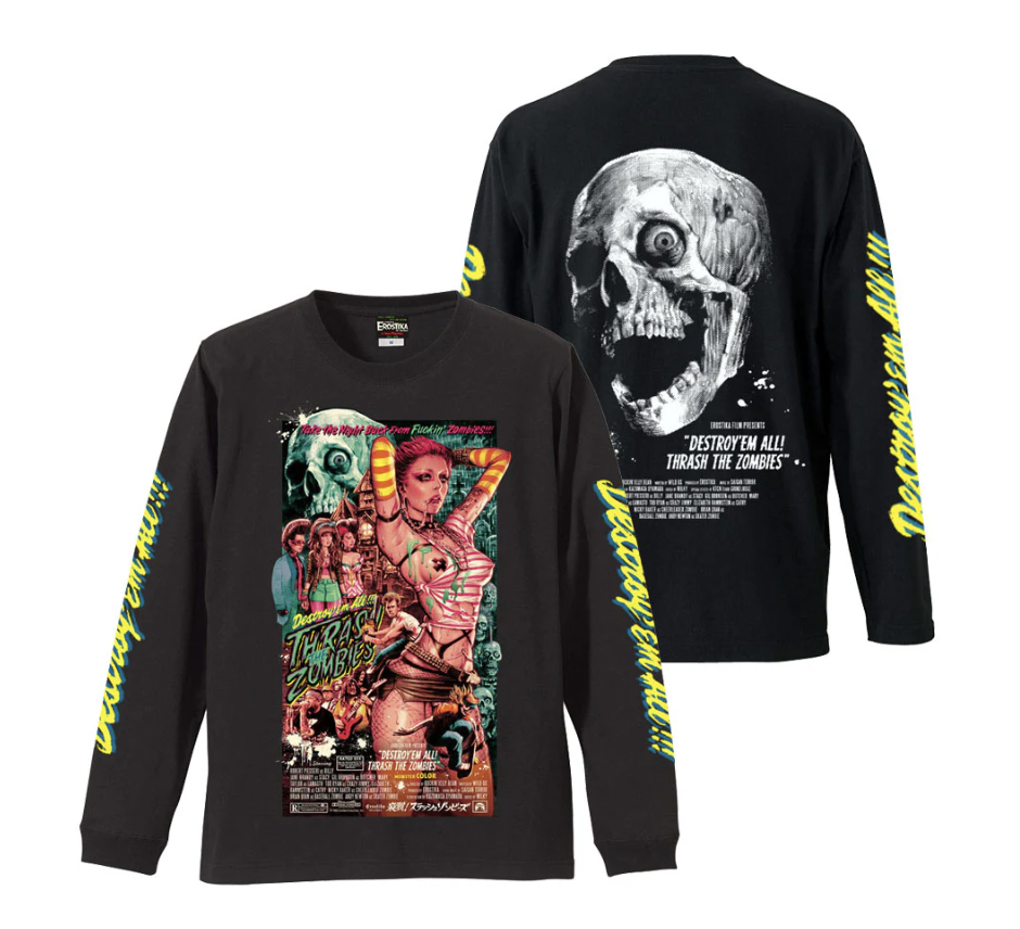 RJB 長袖T恤 - 黑 - Rockin' Jelly Bean "Destroy'em All! Thrash the Zombies "LONG SLEEVE T-shirt - Black