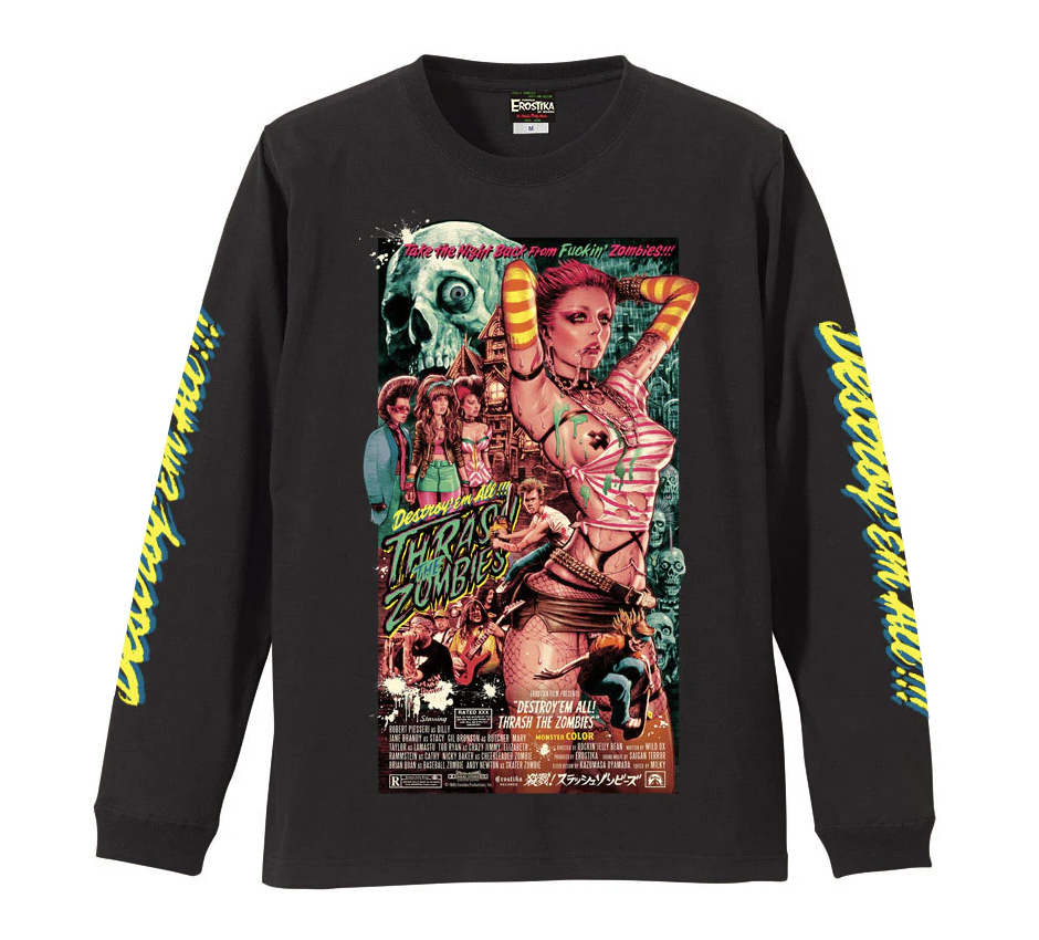 RJB 長袖T恤 - 黑 - Rockin' Jelly Bean "Destroy'em All! Thrash the Zombies "LONG SLEEVE T-shirt - Black