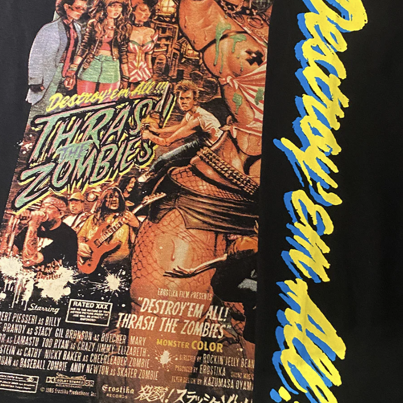 RJB 長袖T恤 - 黑 - Rockin' Jelly Bean "Destroy'em All! Thrash the Zombies "LONG SLEEVE T-shirt - Black