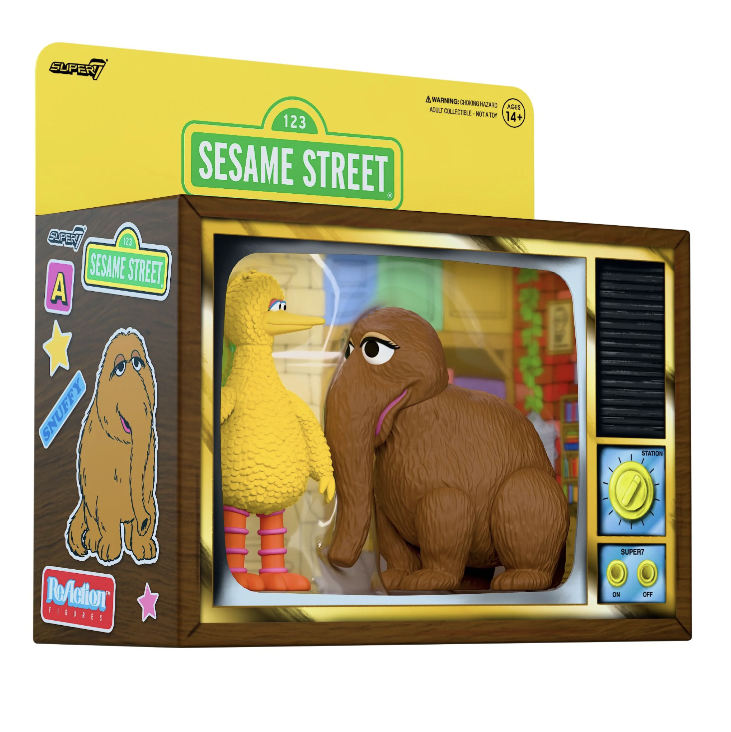 芝麻街 3.75吋復古人偶 大鳥&長毛象雙人組 - ReAction 3.75" Figure seires - Sesame Street  2-Pack - Big Bird and Mr. Snuffleupagus 