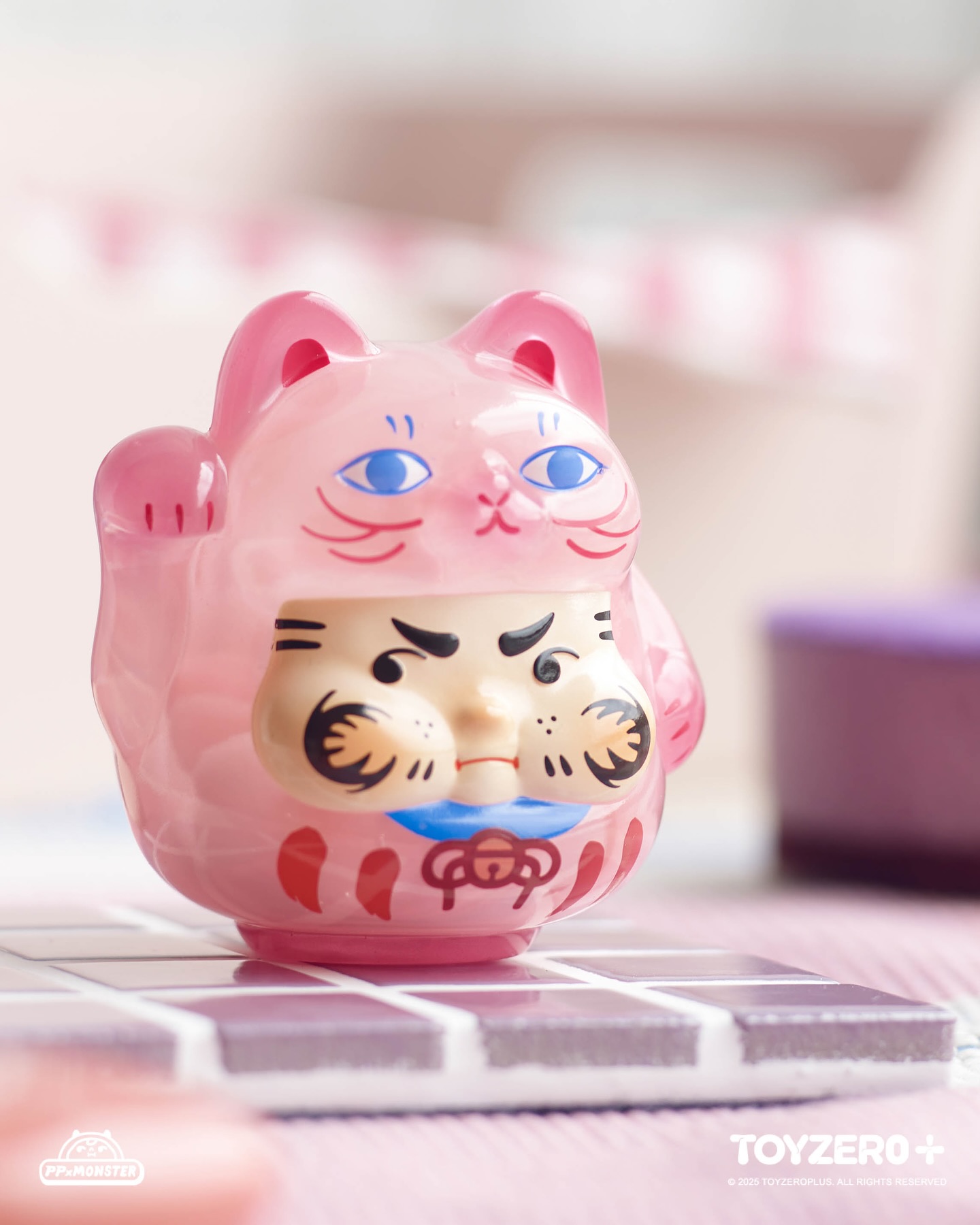 TOY0+ AAAZ 閃閃個性小貓盒玩 - 隨機單抽 - TOYZEROPLUS X AAAZ - PP X MONSTER Lucky Kitten Daruma blind box series - assortment