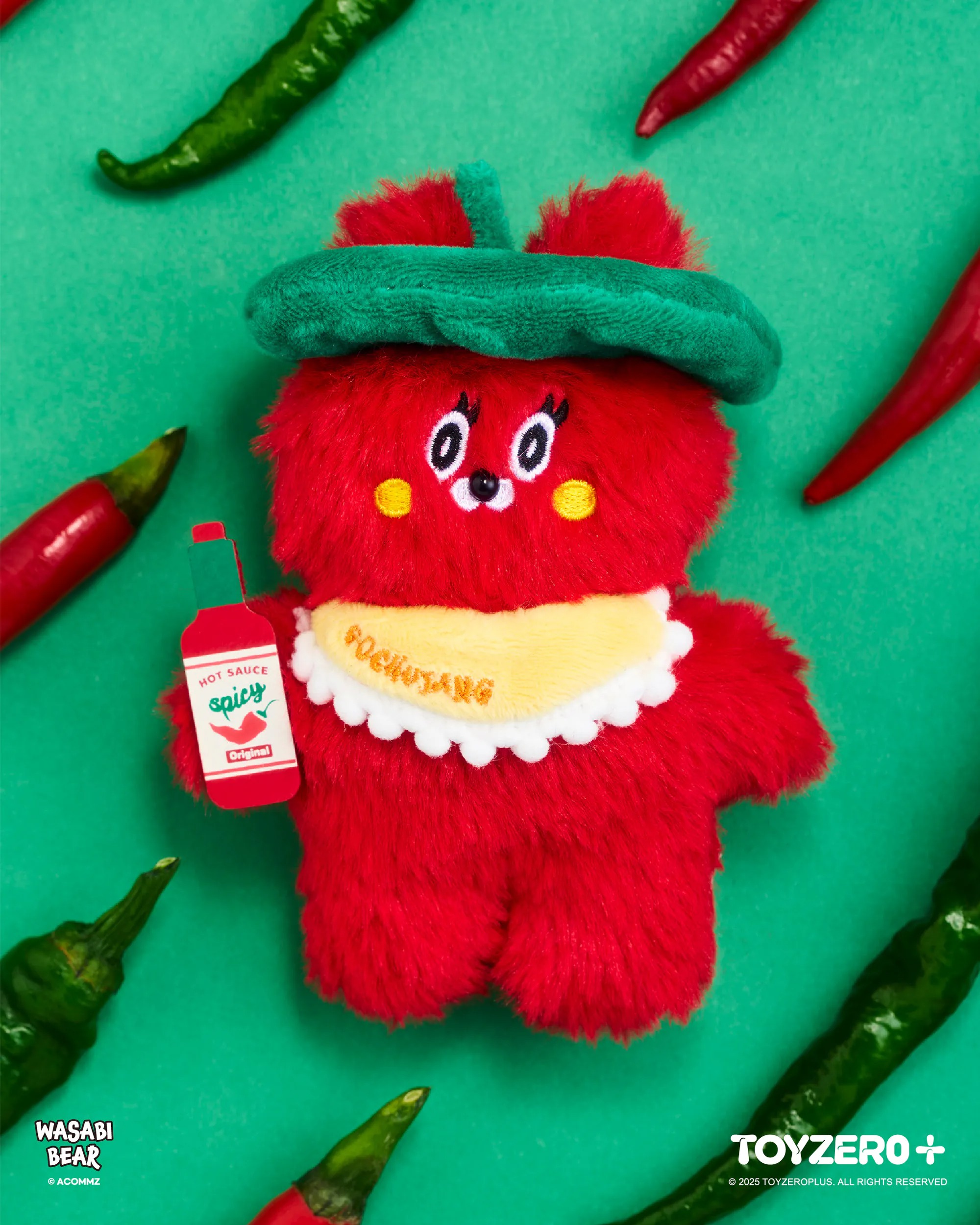 TOY0+ Wasabi Bear 調味料系列絨毛掛件盒玩 - 隨機單抽 - TOYZEROPLUS X Wasabi Bear - Flavor Series - Plush KeyChain - assortment