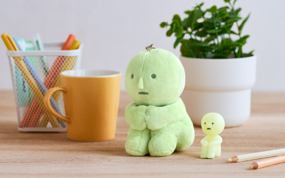 發光小精靈 絨毛鑰匙圈 - 孤僻精靈 / 命懸一線 - Smiski Plush Keychain - SMISKI Hugging Knees / SMISKI Hanging On!