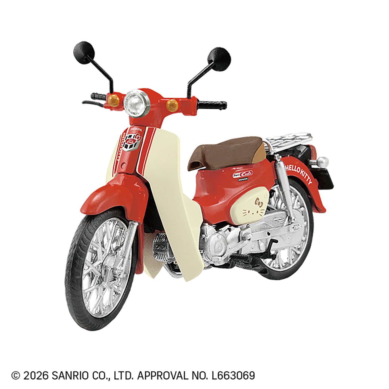 本田Super Cub 三麗鷗角色 1/24比例模型盒玩系列 - 中盒內含10抽 - Honda Super Cub Sanrio Characters 1/24 scale  model kit series - display case of 10pcs