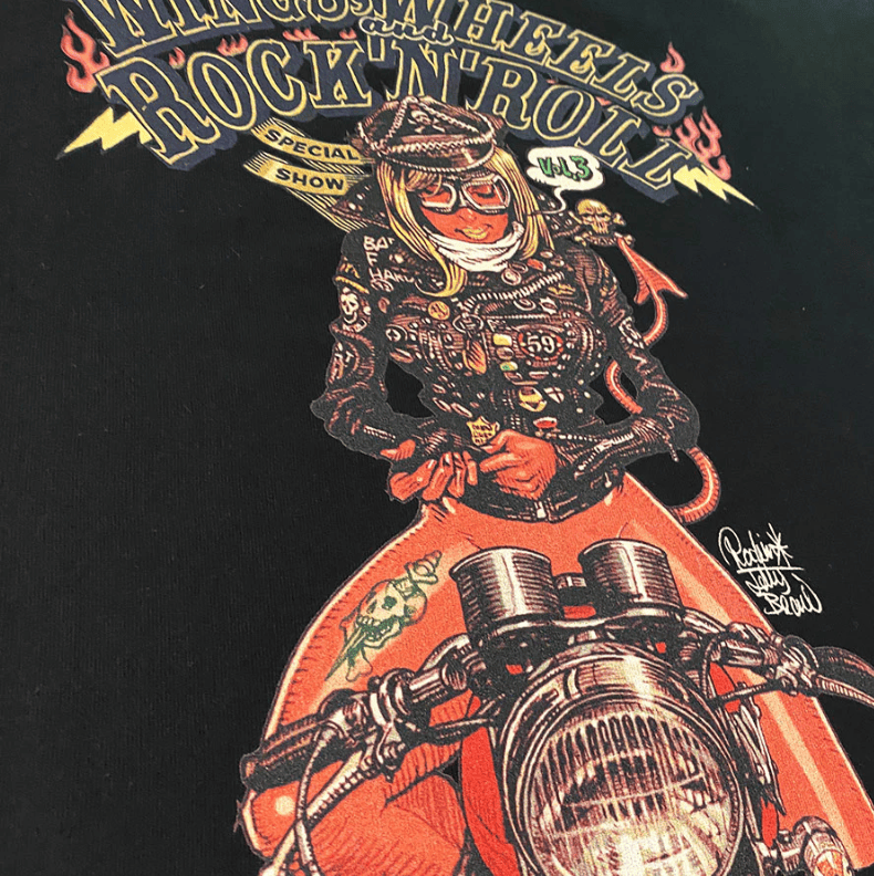 RJB 短袖T恤 - Wings,Wheels and Rock'n'Roll Vol.3 - 黑 / 白 - Rockin' Jelly Bean - Wings,Wheels and Rock'n'Roll Vol.3 T-shirt - Black / White