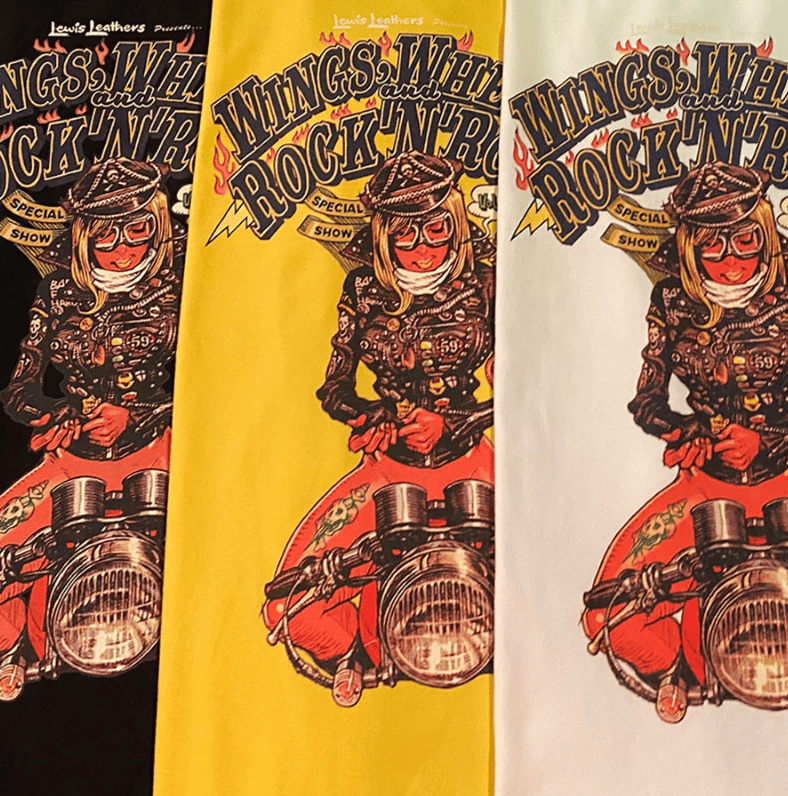 RJB 短袖T恤 - Wings,Wheels and Rock'n'Roll Vol.3 - 黑 / 白 - Rockin' Jelly Bean - Wings,Wheels and Rock'n'Roll Vol.3 T-shirt - Black / White